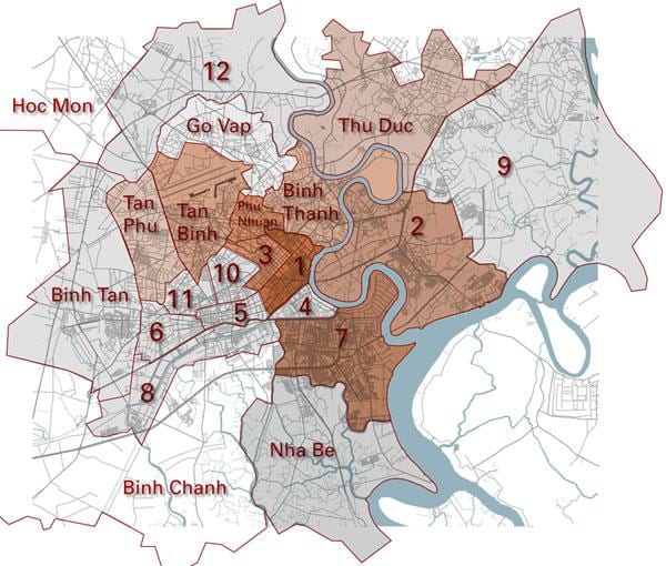 rajono žemėlapis saigon