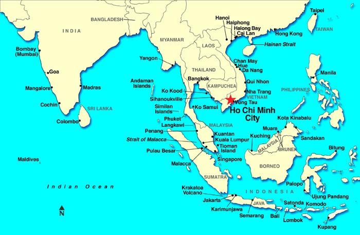 saigon pasaulio žemėlapis