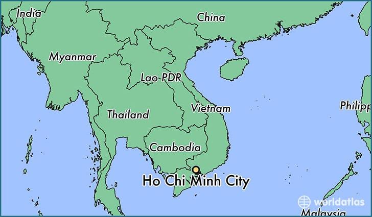 Žemėlapis ho chi minh city pasaulyje