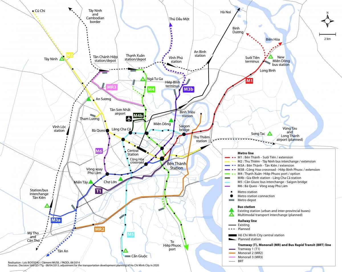 ho chi minh city metro žemėlapis