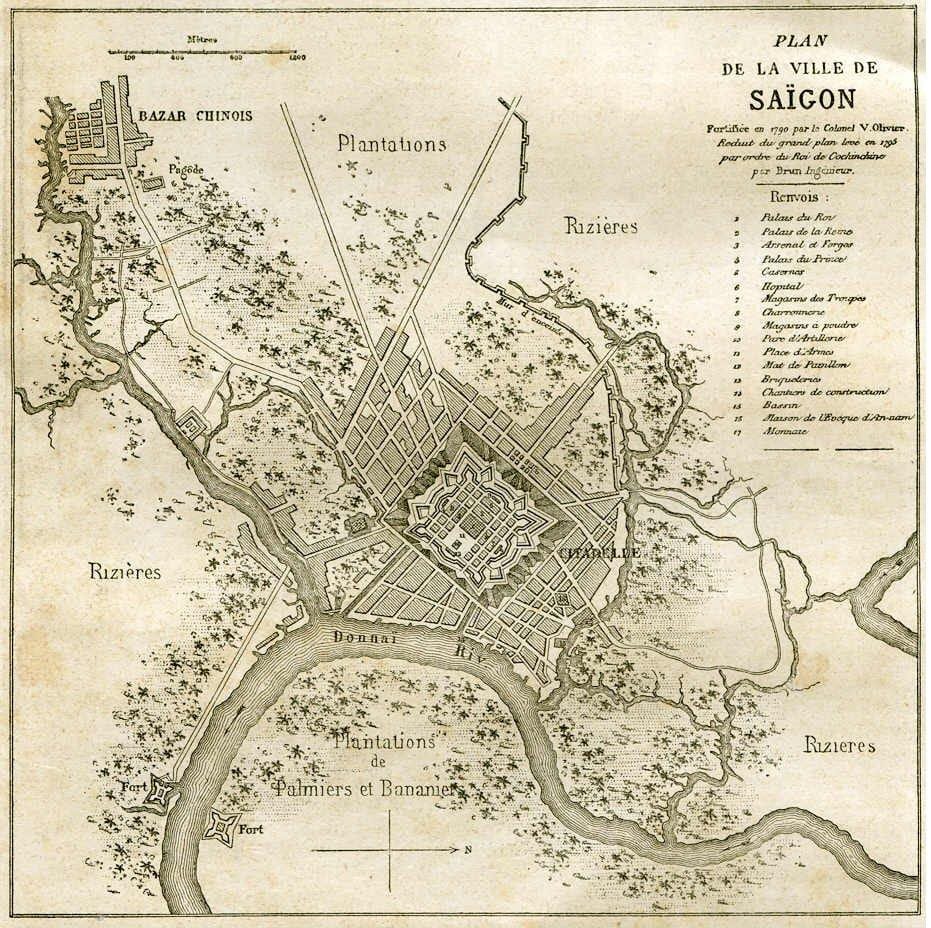 Žemėlapis senas saigon