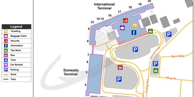 Ho chi minh city airport žemėlapis